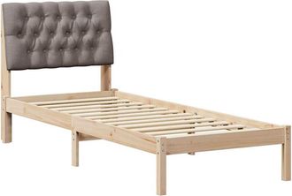 vidaXL Estructura De Cama Con Cabecera Tapizada Marr&oacute;n 80 X 200 Cm Vidaxl