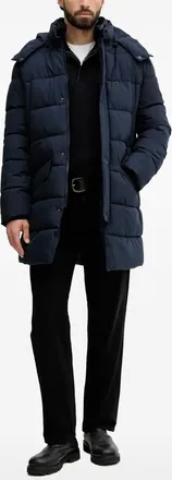 Karl Lagerfeld hooded padded coat - men - Polyester - 52 - Blue