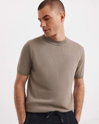 Jacamo Knitted Crew Neck T-Shirt