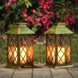 OEM Lanterna Solar - Efecto Vela - Para Jard&iacute;n Terraza Balc&oacute;n - Pack De 2