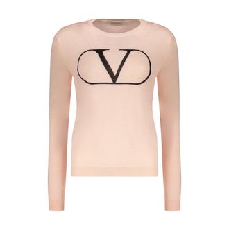 Valentino WomenS Light Pink Wool Sweater, Size 42