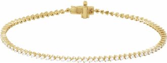 Diamond2Deal 14k Yellow Gold 1 1/2 CTW Lab-Grown Diamond Line Bracelet 7.25