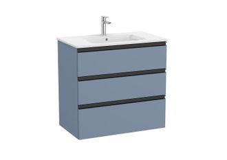 Roca Conjunto Mueble The Gap 800x460 2 Cajones Azul Mate