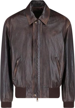 Prada Giacca Bomber In Nappa Di Agnello