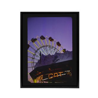 Artery8 Wonderland at Dusk Ocean New Jersey Margolies Framed Canvas Wall Art in Purple | Size: W24 x H32