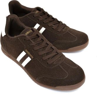 Lambretta Tackle Mens Chocolate Trainers - Brown - Size UK 10