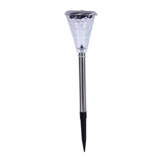 Trade Shop Trade Shop Traesio - Trade Shop - Set 12 Pz Lampada Solare Led Cromata Color Change 8x8x36cm Per Giardini 4125023