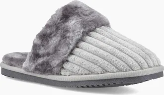 Hush Puppies Womens Hush Puppies Arianna Cord Polyester Womens Grey Slippers - Size: 7