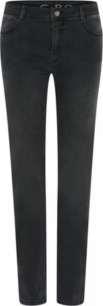 C.Ro Zwarte Used Effect Skinny Jeans - Dames - Slim Fit Jeans - Zwart - XS - Jeans