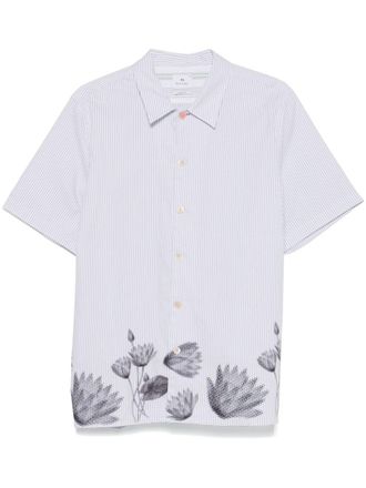 Paul Smith Overhemd met bloemenprint - Wit