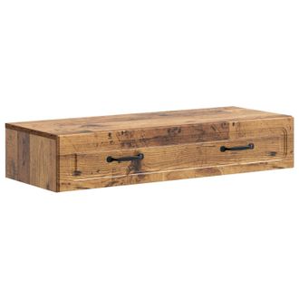 vidaXL Mesa Lateral Montada En La Pared Madera Envejecida Vidaxl