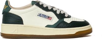 Autry Marshmallow Medalist Low Crocodile-Patterned Leather Sneakers