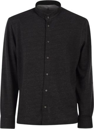Brunello Cucinelli Casual Shirts - Heren - Casual Overhemden - Zwart - XL - Overhemden