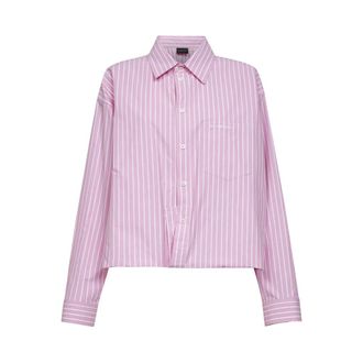 Balenciaga Shirts, female, Pink, Size: XS Striped Shirt