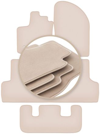 OEM Alfombrillas Premium Beige Para: Dacia Lodgy 7 Plazas 2012