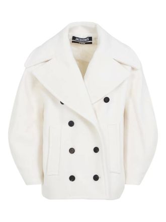 Jacquemus Jas met dubbele rij knopen - Wit