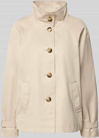 Fuchs Schmitt Jacke mit Stehkragen und &Auml;rmelriegeln in Kitt, Gr&ouml;&szlig;e 36