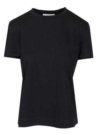Max Mara Donata With Logo T-Shirt Blu-Donna