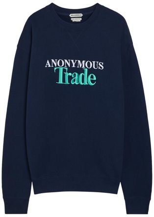 J.W.Anderson Embroidered Cotton Sweatshirt - Navy - XL