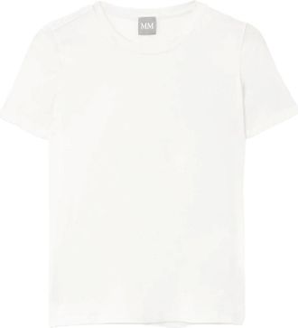 Max Mara Tops, Dames, Wit, XL, Katoen, Mill T-shirt