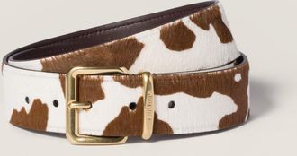 Miu Miu Printed leather belt