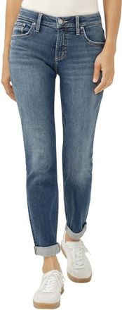Silver Jeans Co Boyfriend Ankle Straight Leg Jeans in Shirley at Nordstrom, Size 34 X 29