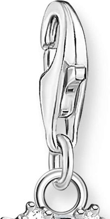 Thomas Sabo ciondolo charm in argento lovely daisy con pietre, argento, bianco, giallo