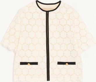 Valentino Jacket in Fleurs A Jour Cotton Wo