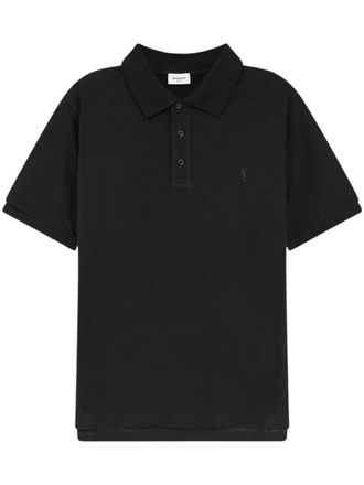 Saint Laurent Black Shirt Collar Polo
