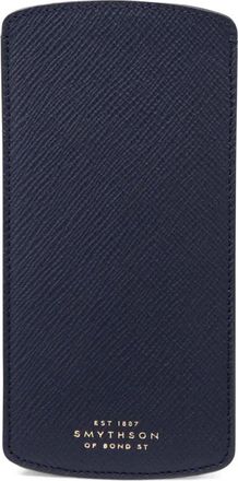 Smythson Custodia per occhiali in pelle Panama - Blu