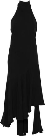 Alaia Halterneck Asymmetric Midi Dress