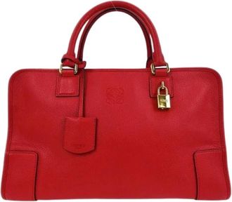 Loewe Pre-owned Handbags, female, Red, Size: ONE SIZE Pre-owned Amazona bag