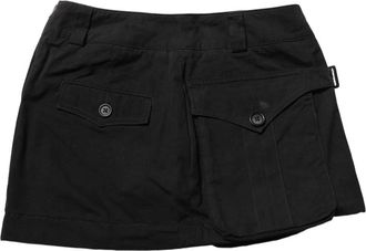 Dolce & Gabbana Rokken, Dames, Zwart, S, Katoen, A-lijn rok met middelhoge taille