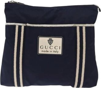 Gucci Pre-owned Cross Body Bags, female, Blue, Size: ONE SIZE Pre-owned Vintage shoulder bag
