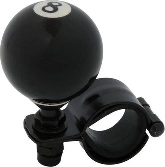 OEM Spinner Para Volante - Pomo - Direcci&oacute;n F&aacute;cil - Dise&ntilde;o De Bola 8 - 16 Cm - Negro