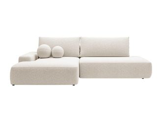 VENTE-UNIQUE.COM Sof&aacute; rinconera tela crema
