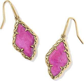 Kendra Scott Womens Adeline Vintage Drop Earrings In Dark Fuchsia Variegated /gold