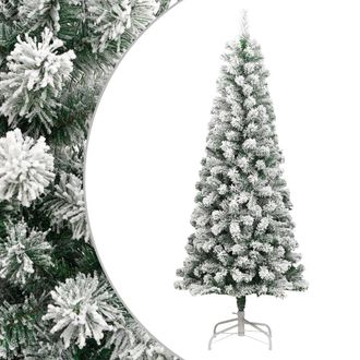 vidaXL &Aacute;rbol De Navidad Artificial Con Bisagras Y Nieve Flocada 210 Cm Vidaxl