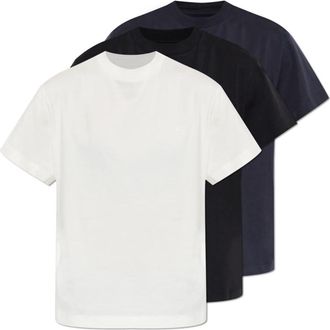 Jil Sander 3-Pack T-shirt Set met Korte Mouwen - Dames - T-shirts - Veelkleurig - L - Katoen - Tops