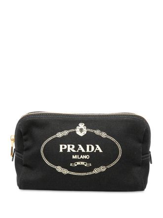 Prada 2013-2025 Canvas Canapa Logo pouch - Black