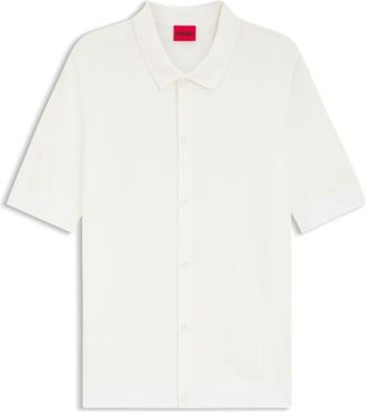 HUGO BOSS Regular-fit shirt with knitted structure