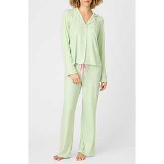 PJ Salvage Pupcation Palm Pajamas in Kiwi at Nordstrom, Size X-Large