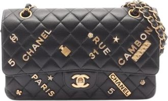 Chanel Pre-owned Vintage Schoudertas - Dames - Vintage Schoudertas - Zwart - ONE Size - Leer - Vintage