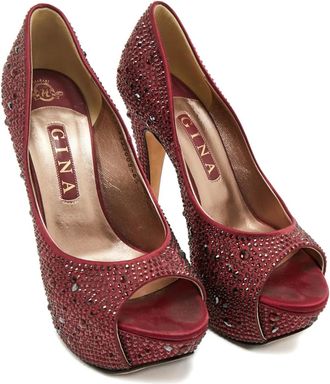 Gina Sandali con cristalli - Rosso