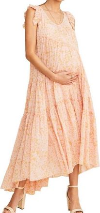 Hatch Maternity The Anaelle Dress In Apricot