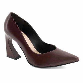 Andrea Womens Pointed Toe Pumps In Burgundy