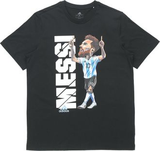 adidas MESSI Icon T M Soccer/Football Sports Short Sleeve Black HA2917