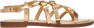 Michael Kors Darrington Flat Sandal - Dames - Sandalen - Geel - 39 EU - Schoenen