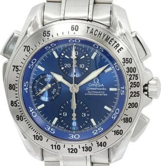 Omega Pre-owned Speedmaster Stainless Steel 3540.80 - Heren - Vintage Horloges - Blauw - ONE Size - Vintage