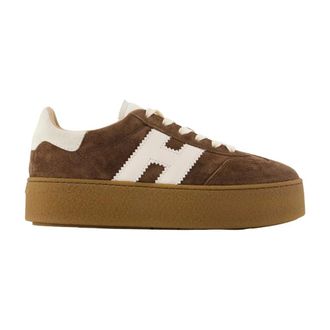 Hogan H698 Allacciato H Trainers - female - Hogan - Sneakers - Brown - 6 UK - Shoes
